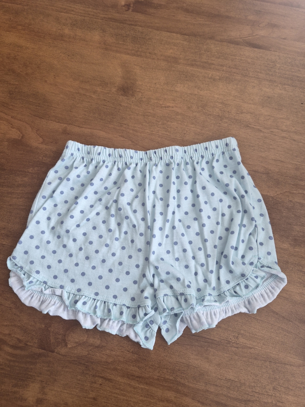 Carter's Mint Blue Polka Dot Ruffle Lounge Shorts 5T